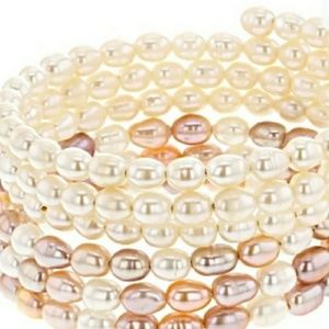 Freshwater cultured pearl two bracelet set